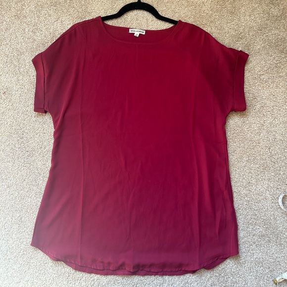 Zenena Outfitters Red Cuffed Sleeve Top-M - Picture 3 of 4